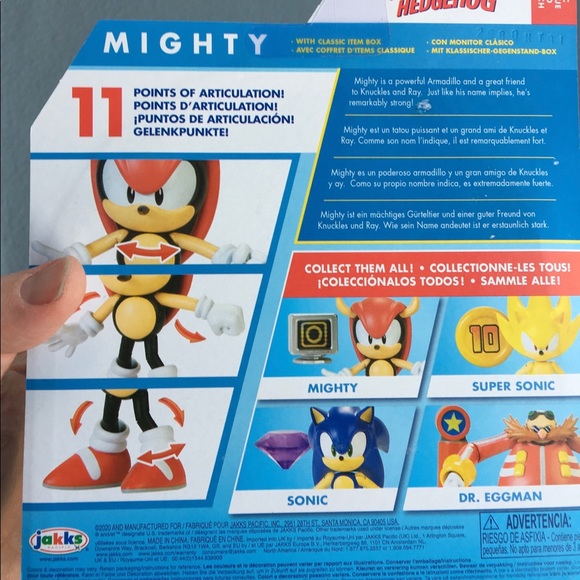 Mighty Sonic the Hedgehog 4 inch figure New - Picture 2 of 2